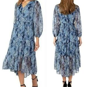 NEW Joie Women's Limited Edition Ladies blue Parisian Paisley Maxi Dress XXL